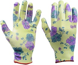 Перчатки нейлоновые с силиконовым обливом "Цветок" 